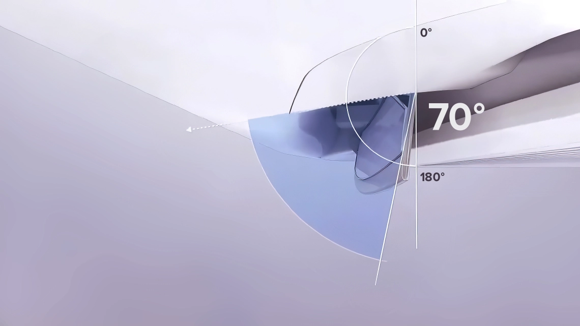 MyCond Кассета с круговым потоком угол наклона жалюзи 70 градусов