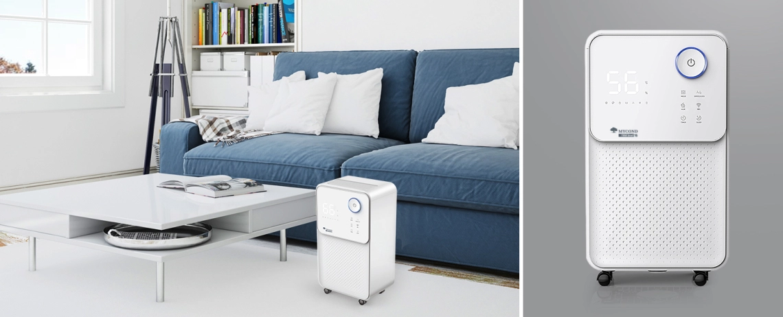 YUGO Smart 16  Sleek and efficient residential air dehumidifier with quiet operation.