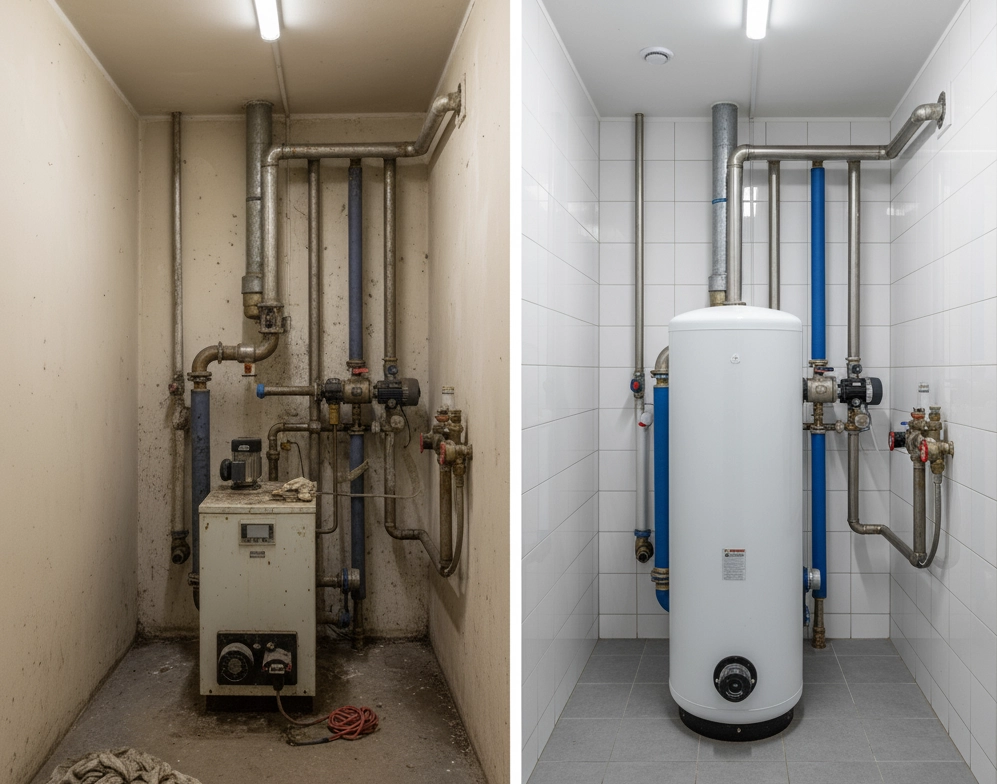 Реконструкция старой системы отопления с тепловым насосом Mycond BeeEco